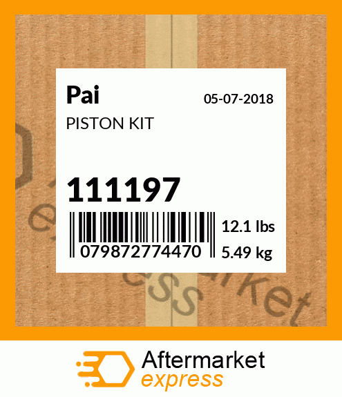 Spare part 111197 + PISTON KIT