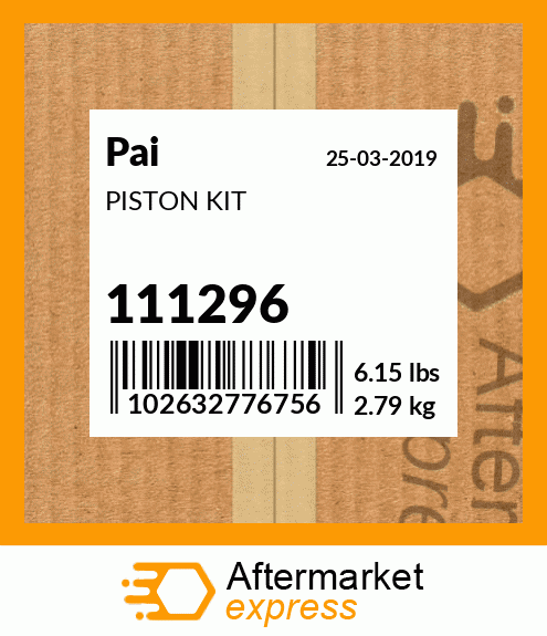 Spare part 111296 + PISTON KIT