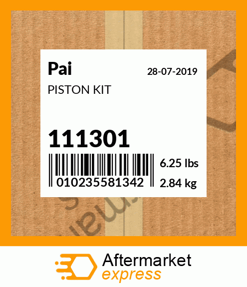 Spare part 111301 + PISTON KIT