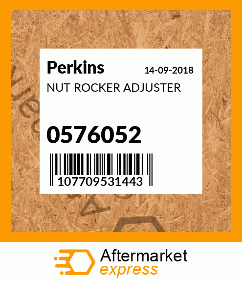 Spare part 0576052 + NUT ROCKER ADJUSTER