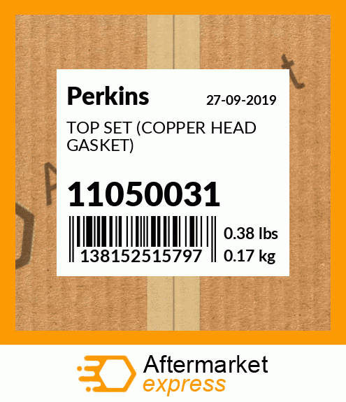 Spare part 11050031 + TOP SET (COPPER HEAD GASKET)