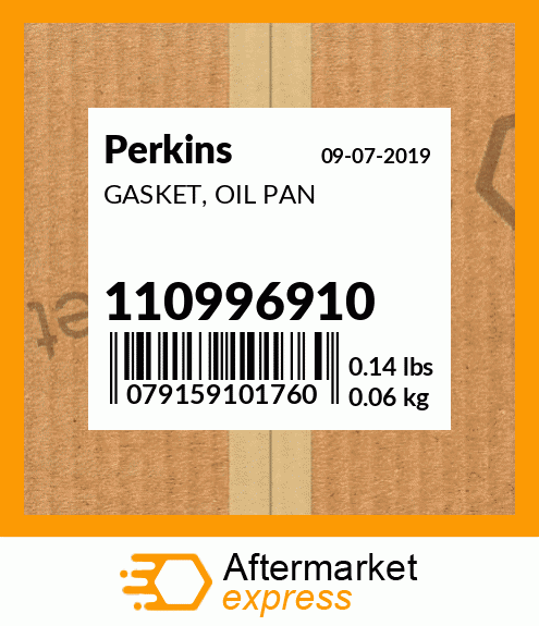 Spare part 110996910 + GASKET, OIL PAN