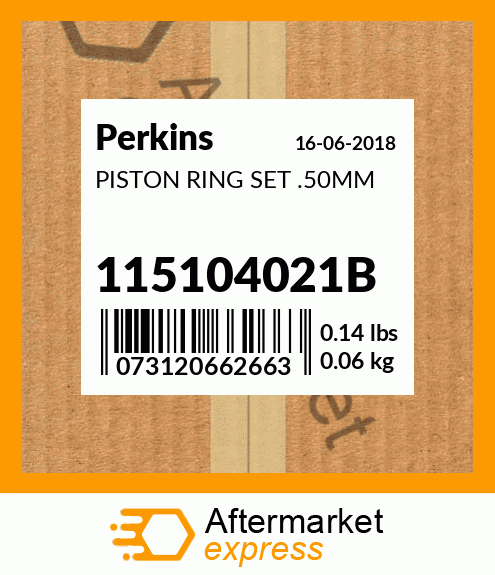 Spare part 115104021B + PISTON RING SET .50MM