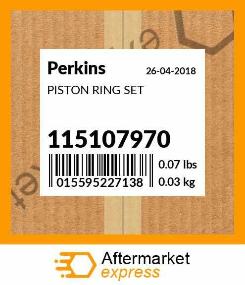 Spare part 115107970 + PISTON RING SET