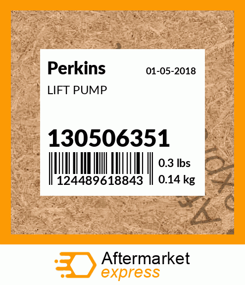 Spare part 130506351 + LIFT PUMP