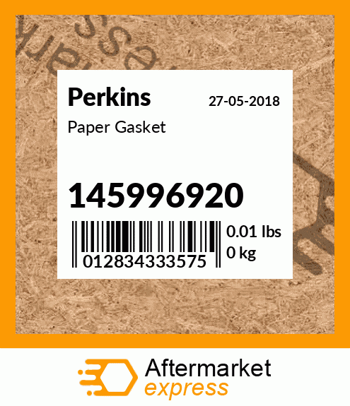 Spare part 145996920 + Paper Gasket