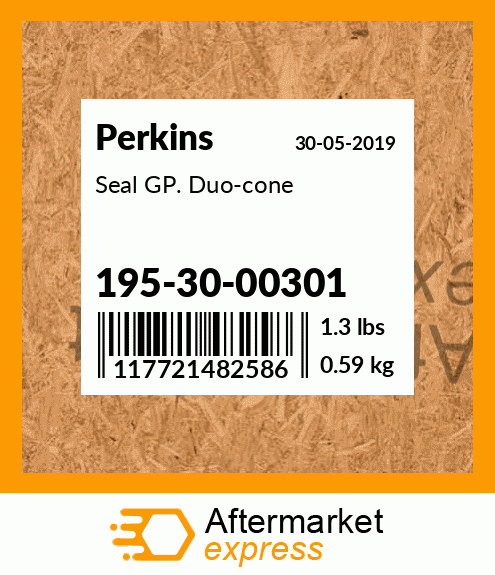 Spare part 195-30-00301 + Seal GP. Duo-cone