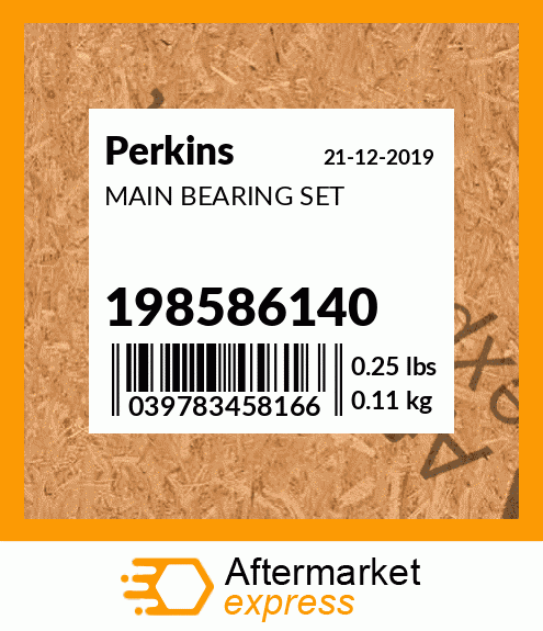 Spare part 198586140 + MAIN BEARING SET