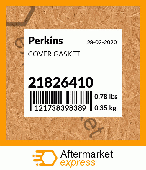 Spare part 21826410 + COVER GASKET