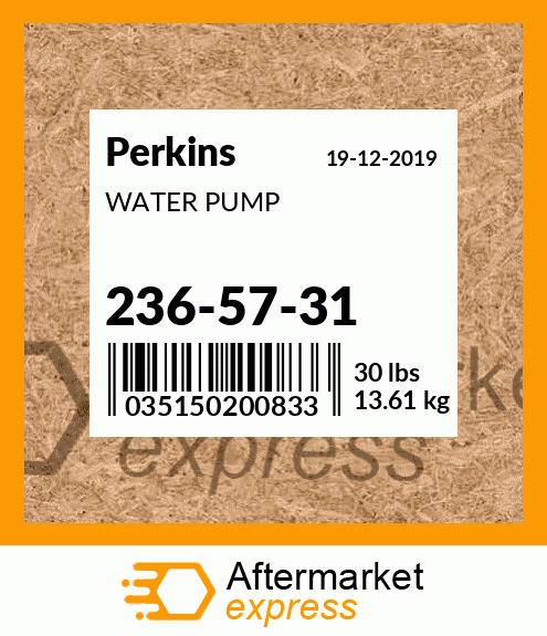 Spare part 236-57-31 + WATER PUMP