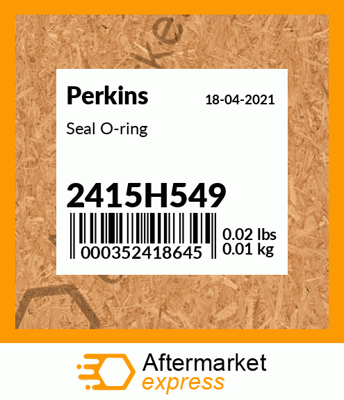 Spare part 2415H549 + Seal O-ring