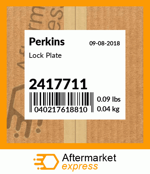 Spare part 2417711 + Lock Plate