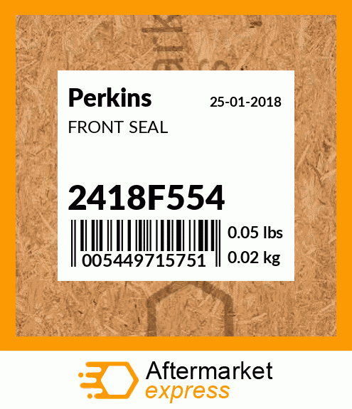 Spare part 2418F554 + FRONT SEAL