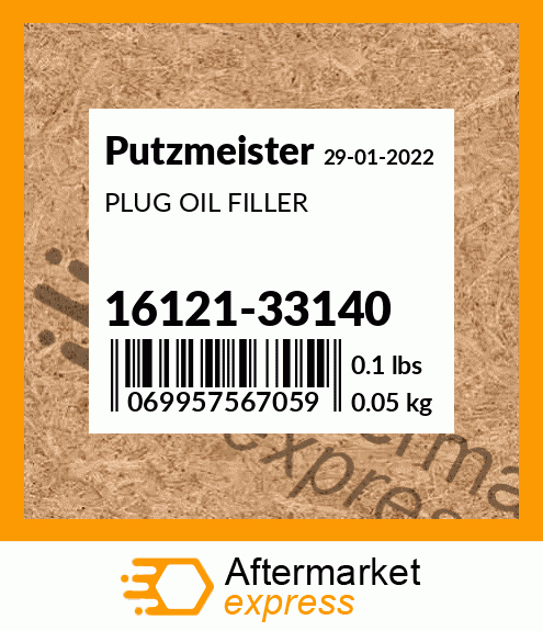 Spare part 16121-33140 + PLUG OIL FILLER