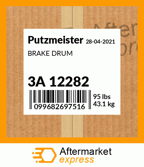 Spare part 3A 12282 + BRAKE DRUM