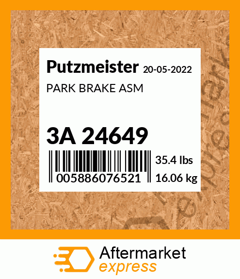 Spare part 3A 24649 + PARK BRAKE ASM