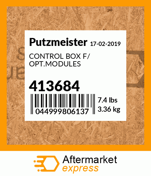 Spare part 413684 + CONTROL BOX F/ OPT.MODULES