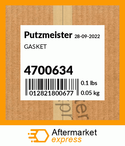 Spare part 4700634 + GASKET