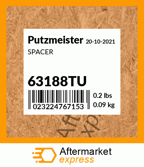 Spare part 63188TU + SPACER