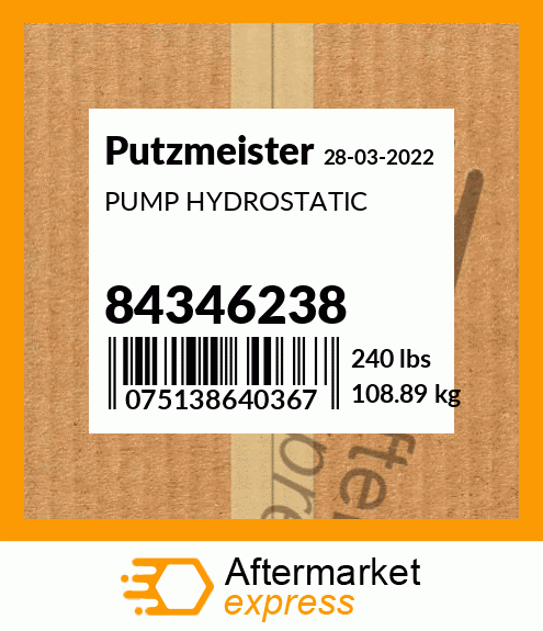 Spare part 84346238 + PUMP HYDROSTATIC