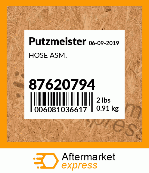 Spare part 87620794 + HOSE ASM.