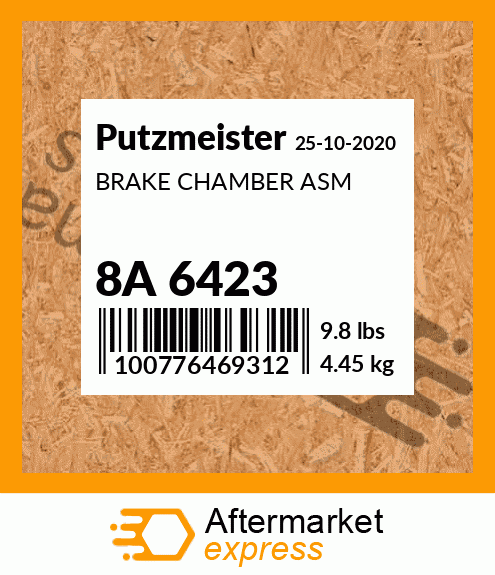 Spare part 8A 6423 + BRAKE CHAMBER ASM