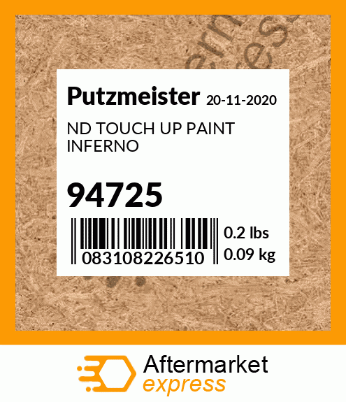 Spare part 94725 + ND TOUCH UP PAINT INFERNO