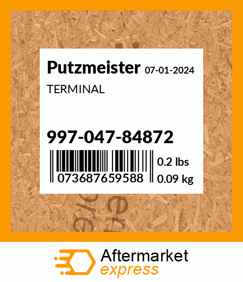 Spare part 997-047-84872 + TERMINAL