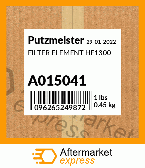 Spare part A015041 + FILTER ELEMENT HF1300