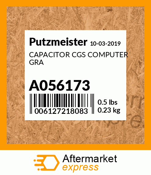 Spare part A056173 + CAPACITOR CGS COMPUTER GRA