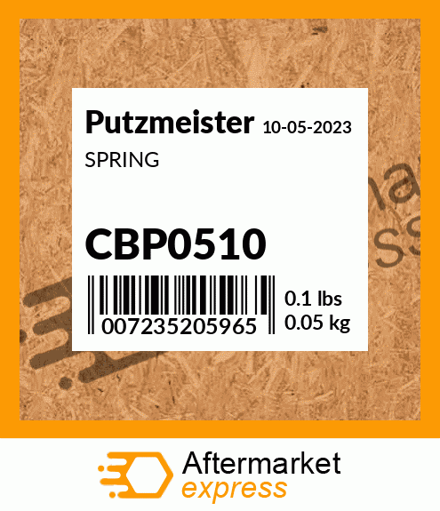 Spare part CBP0510 + SPRING