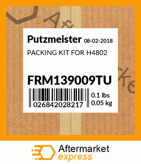 Spare part FRM139009TU + PACKING KIT FOR H4802