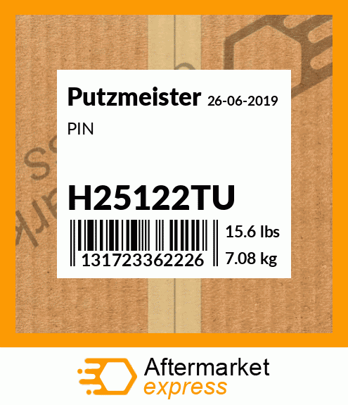 Spare part H25122TU + PIN