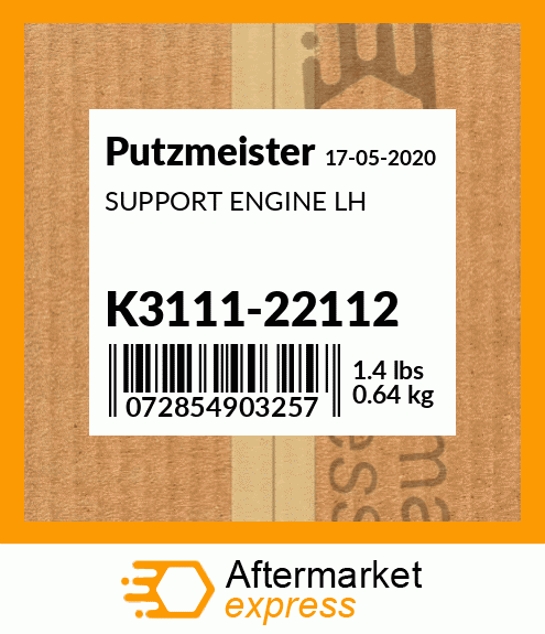 Spare part K3111-22112 + SUPPORT ENGINE LH