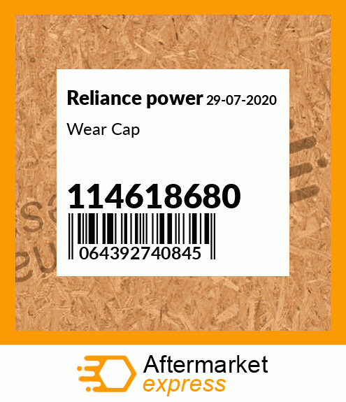 Spare part 114618680 + Wear Cap