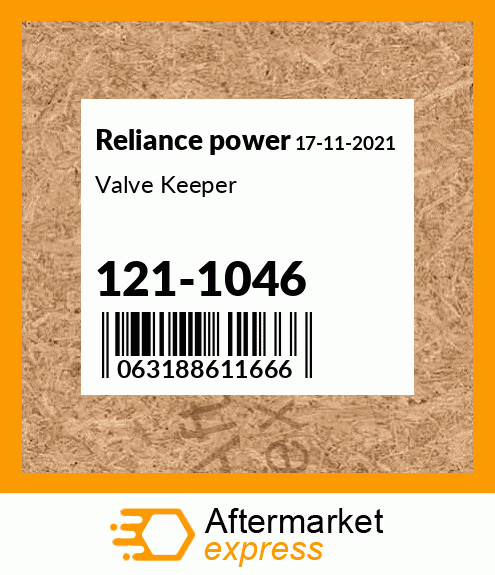 Spare part 121-1046 + Valve Keeper