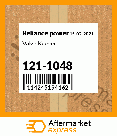 Spare part 121-1048 + Valve Keeper