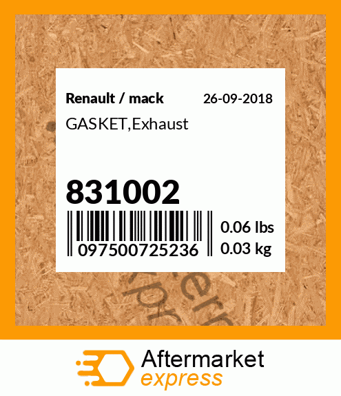 831002 - GASKET,Exhaust