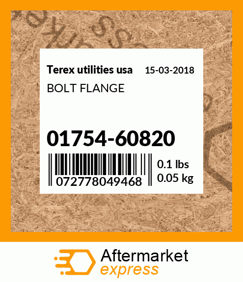 BOLT FLANGE 01754-60820