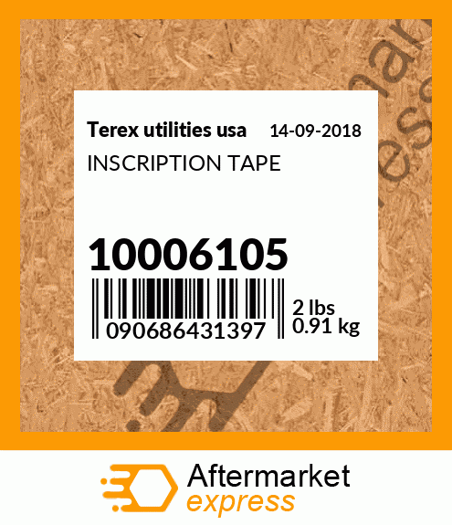 Spare part 10006105 + INSCRIPTION TAPE