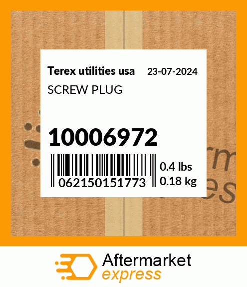 Spare part 10006972 + SCREW PLUG