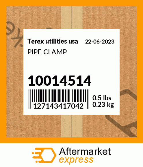 Spare part 10014514 + PIPE CLAMP