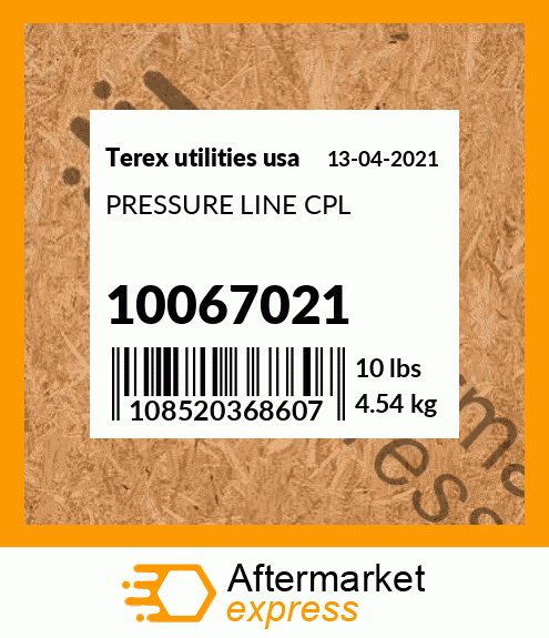 Spare part 10067021 + PRESSURE LINE CPL