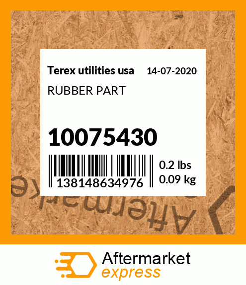 Spare part 10075430 + RUBBER PART