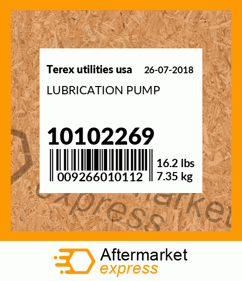 Spare part 10102269 + LUBRICATION PUMP