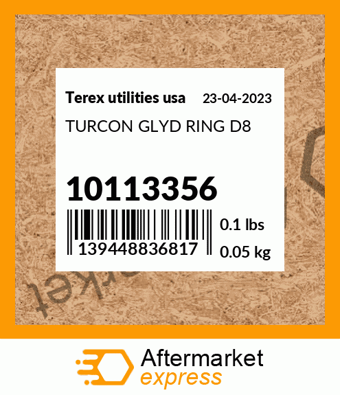 Spare part 10113356 + TURCON GLYD RING D8