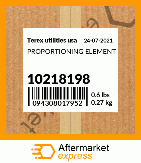 Spare part 10218198 + PROPORTIONING ELEMENT