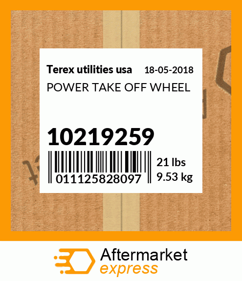 Spare part 10219259 + POWER TAKE OFF WHEEL