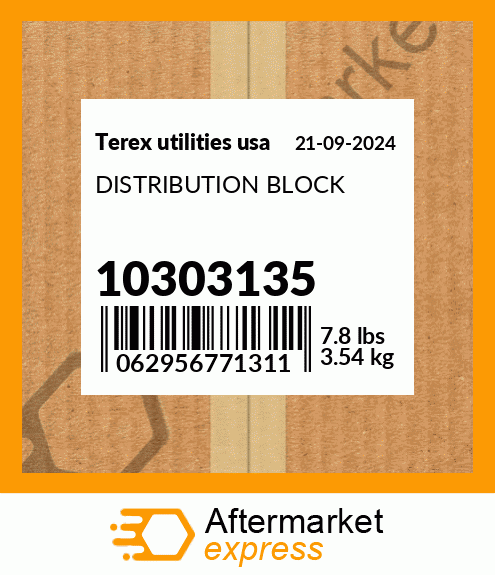 Spare part 10303135 + DISTRIBUTION BLOCK