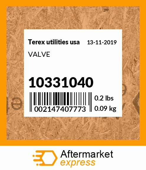 Spare part 10331040 + VALVE